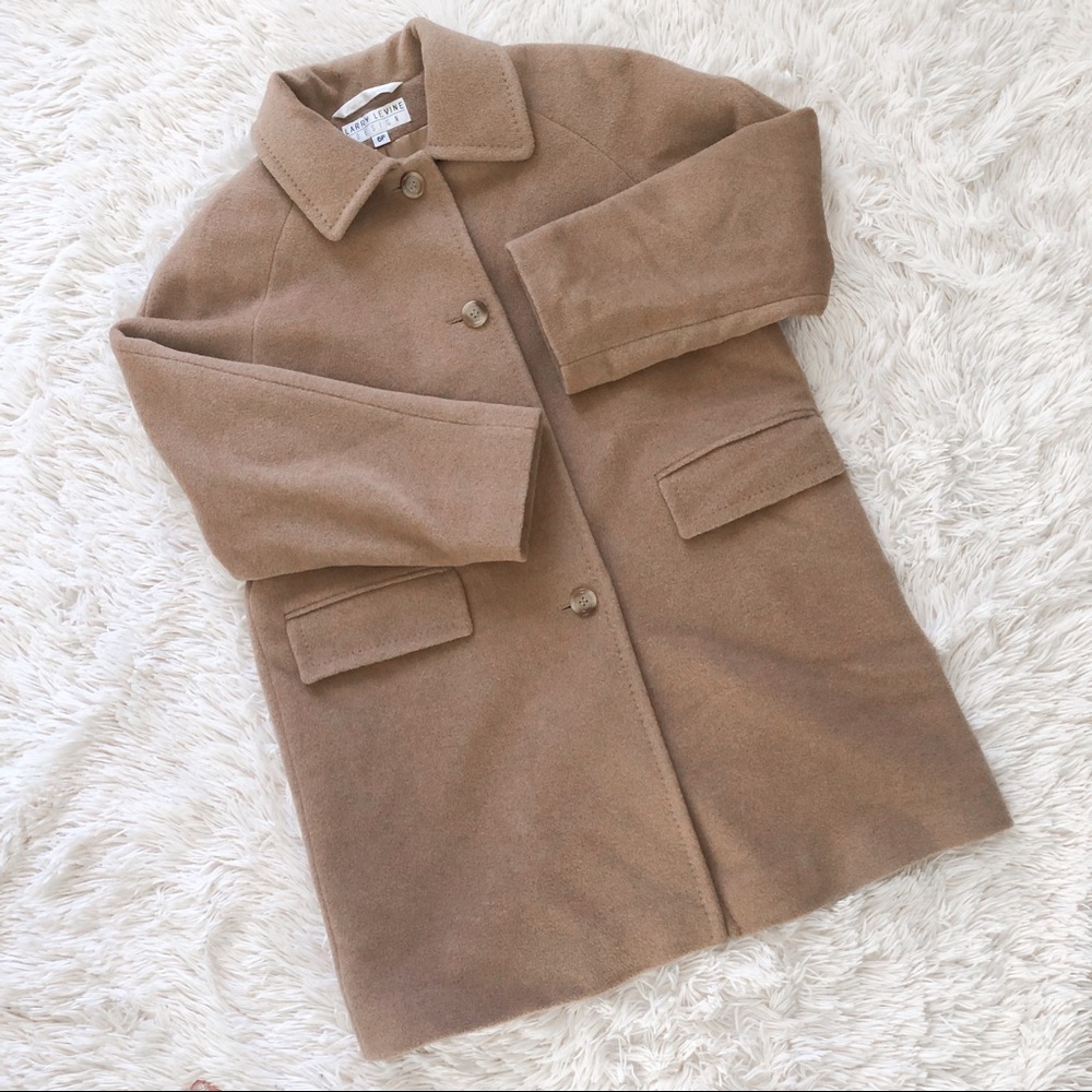 Larry Levine 100% Camel Hair Tan Coat